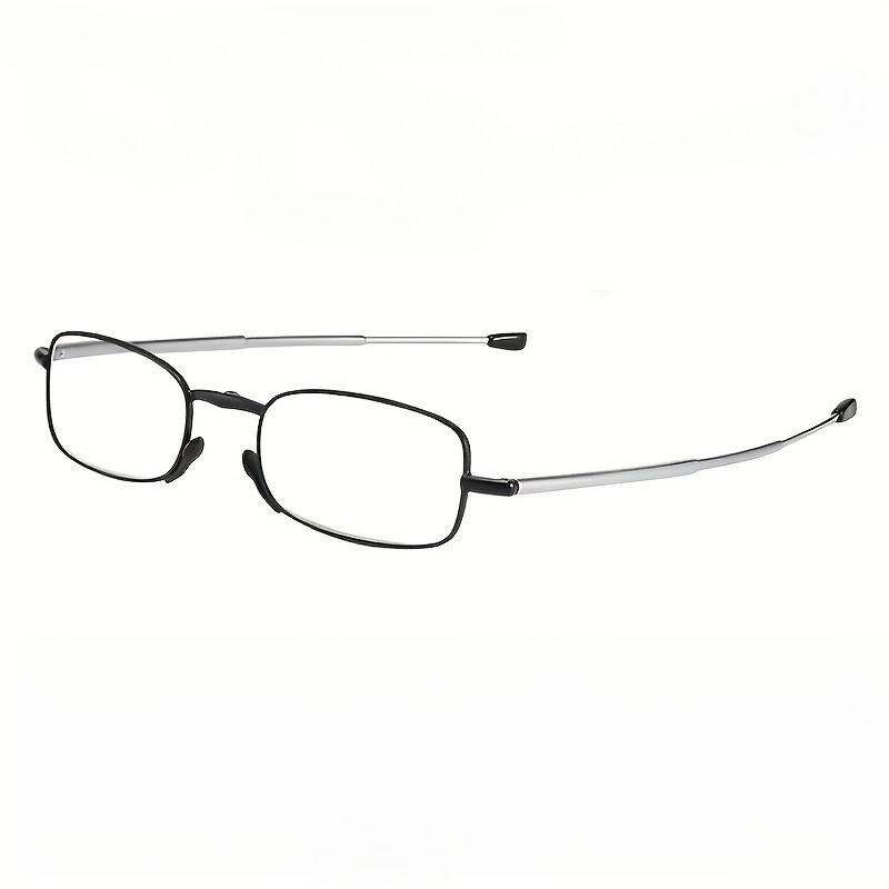 1 Pair Metal Frame Reading Glasses Ultra Lightweight Foldable for Office Travel Daily Use Ideal Gifts Men Women