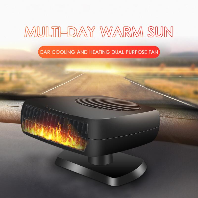 12V/24V 150W Vehicle Heating Fan Heating Cold Air Defrosting Defogging Function Four In One Can 306 Degrees Rotary Radiator