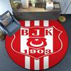 Beşiktaş Istanbul Football Club Round Rug for Livingroom,Bedroom, Palyroom, Chair Rug, Area Rug, Circle Carpet, Fan Christmas Gift
