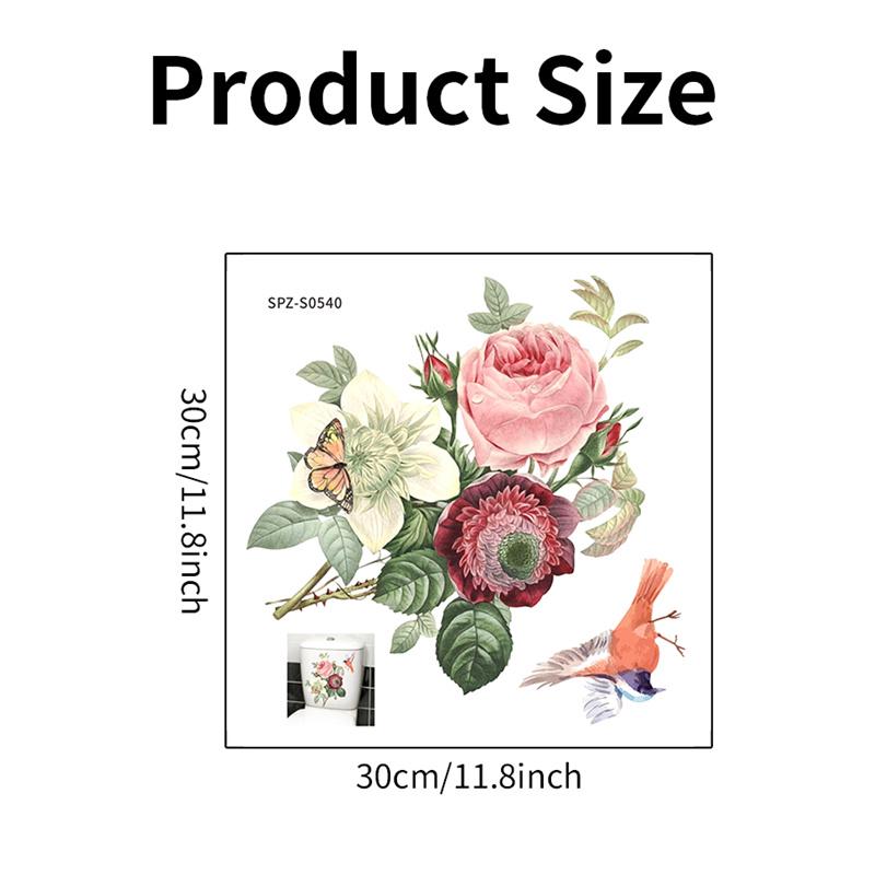 

30*30 см ванная туалет наклейки современный минималистский цветочный узор настенные наклейки картины обои для украшения ванной комнаты разноцветный