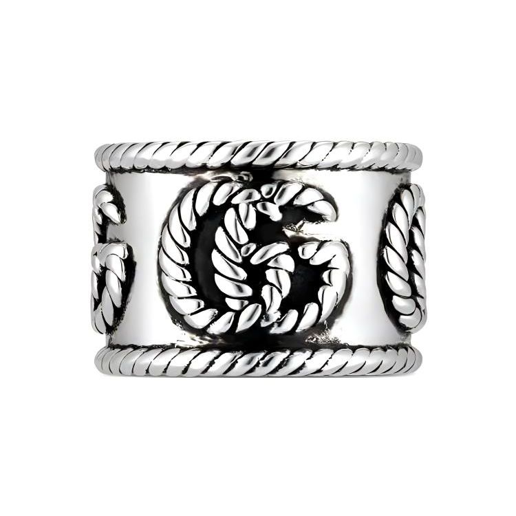 Gucci Double G Classic Double G Silver Ring Unisex Rings 627753-J8400-0701