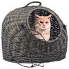 VidaXL Pet Carrier Cage for Cats Grey 45x35x35 Cm Natural Willow