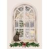 Vintage Christmas Metal Wall Decoration, Holiday Sticker Sign