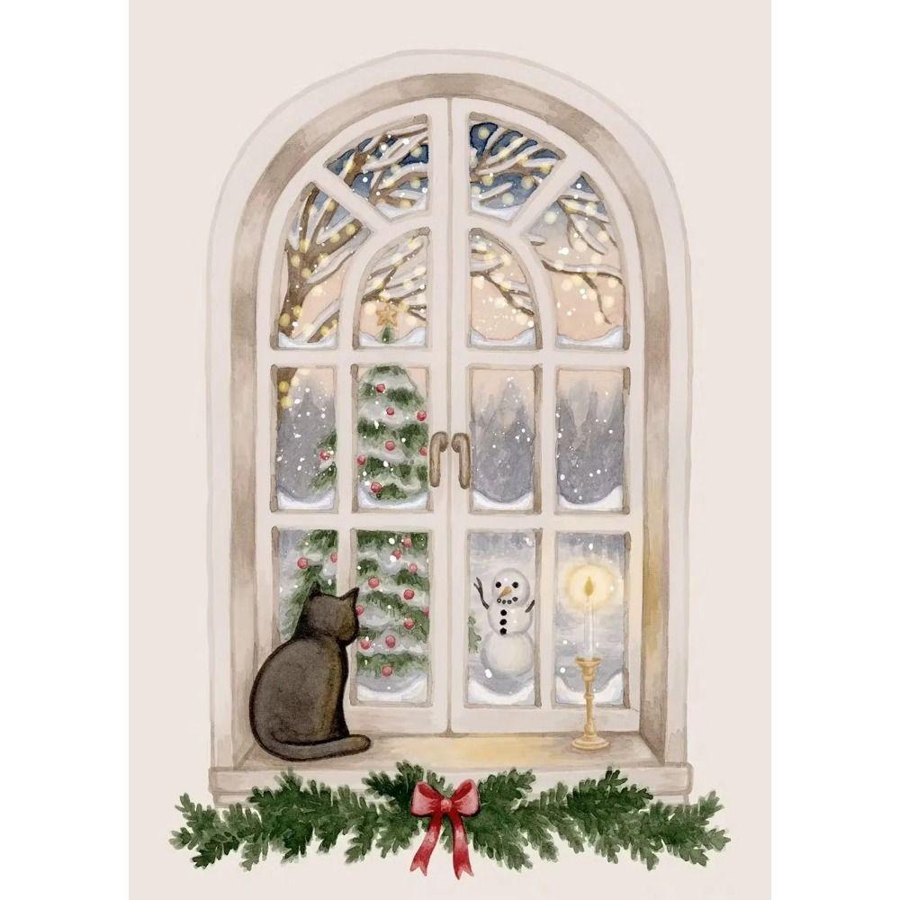Vintage Christmas Metal Wall Decoration, Holiday Sticker Sign