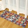 Long Mat Vintage Wood Grain Collage Anti Slip Floor Mat Soft Wear Resistant Suitable for Kitchen Hallway Decor