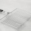 Portable Stainless Steel Folding Grill Basket BBQ Grill Basket With Handle for Fish Vegetables Shrimp Cook Accessories Outdoor