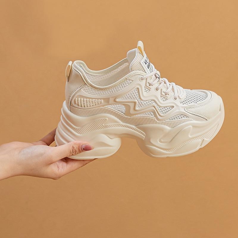 Trendy autumn women's shoes new inner height increase muffin and casual sports dad women's single shoes