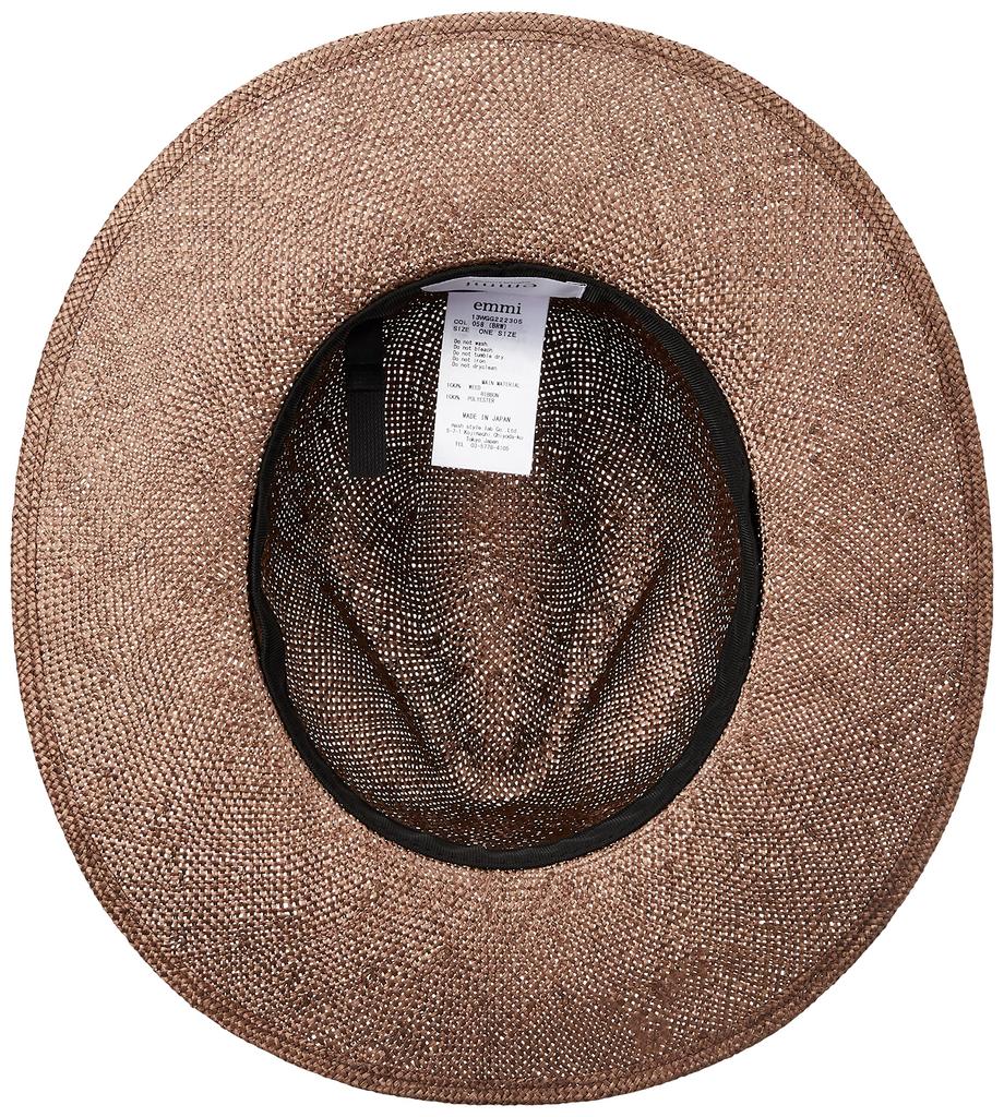 Atelier Miscellaneous Materials Big Hat 13WGG222305 BRW F [Emi] Women's