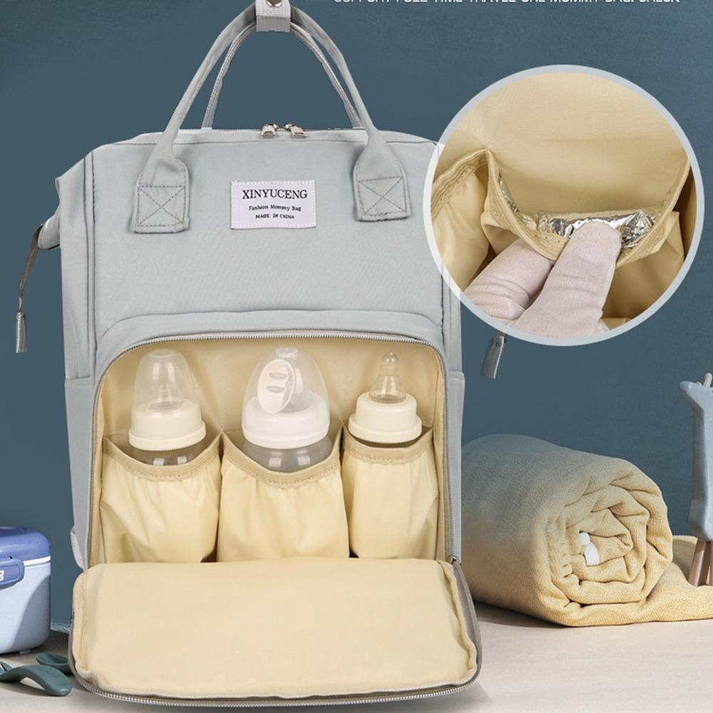 

Рюкзак для мамы из ткани Оксфорд, большая вместимость, наплечная сумка для мамы, милая сумка для подгузников для новорожденных, подарок синий