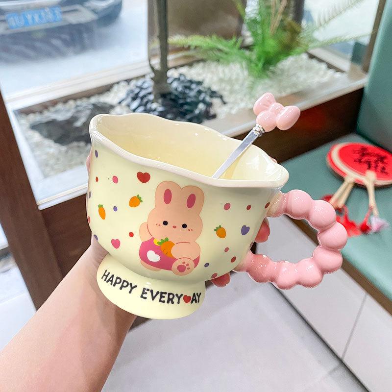 Puppy Mugs  High Appearance Level Cups Ceramic Couple Water Cups  Birthday Gifts and Souvenirs for Girls