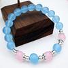 Chalcedony Single Ring Bracelet Female Korean Version Crystal Handmade Beaded Bracelet Girlfriend Jewelry Yiwu Jewelry
