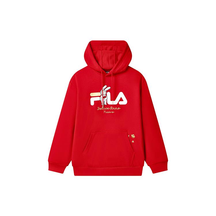 New FILA CNY X Buer Rabbit Sweatshirt Unisex Legend Red F11U319205FRD
