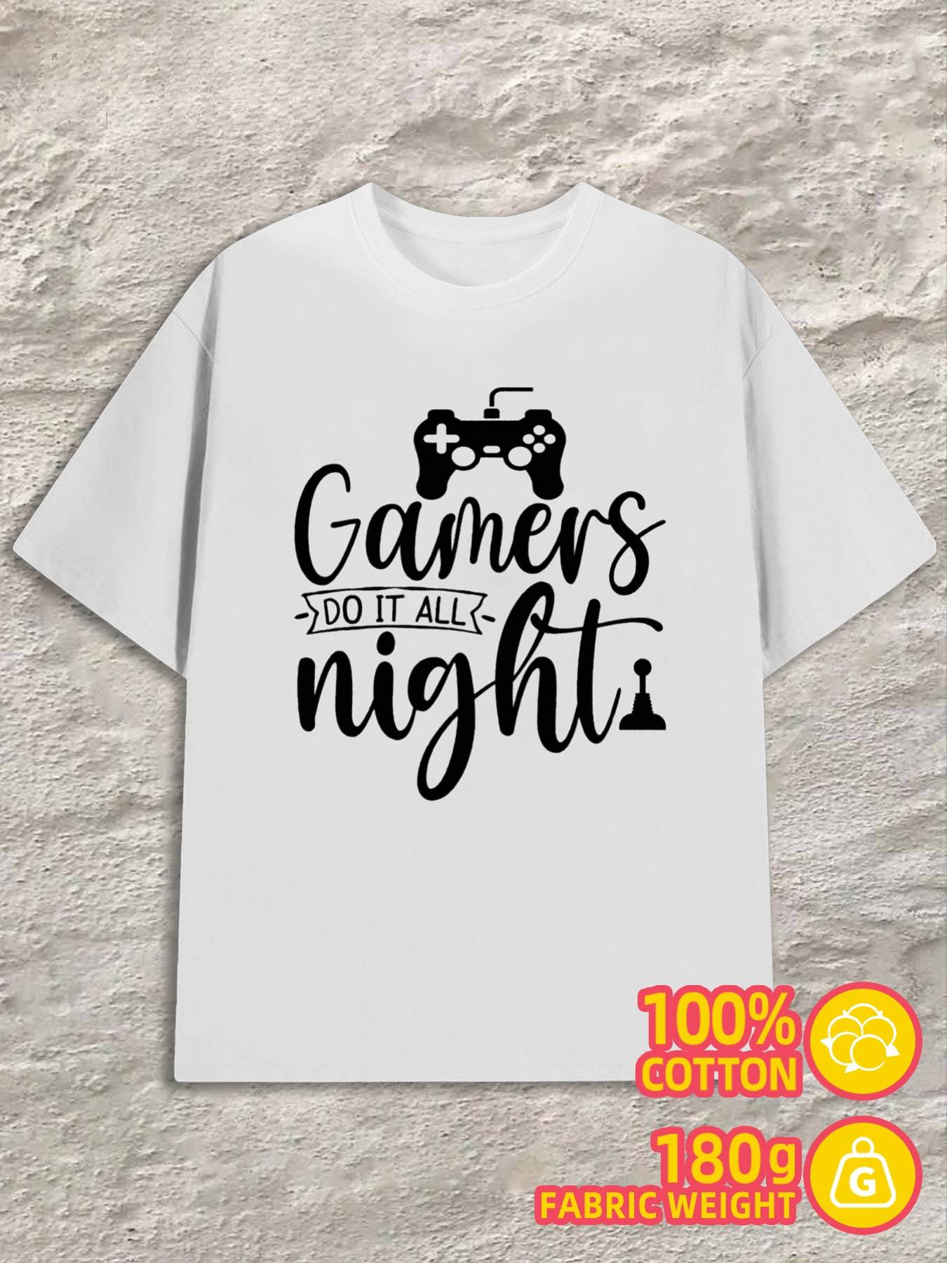 

T-Shirt Y2K 100 Cotton Gamers Night L
