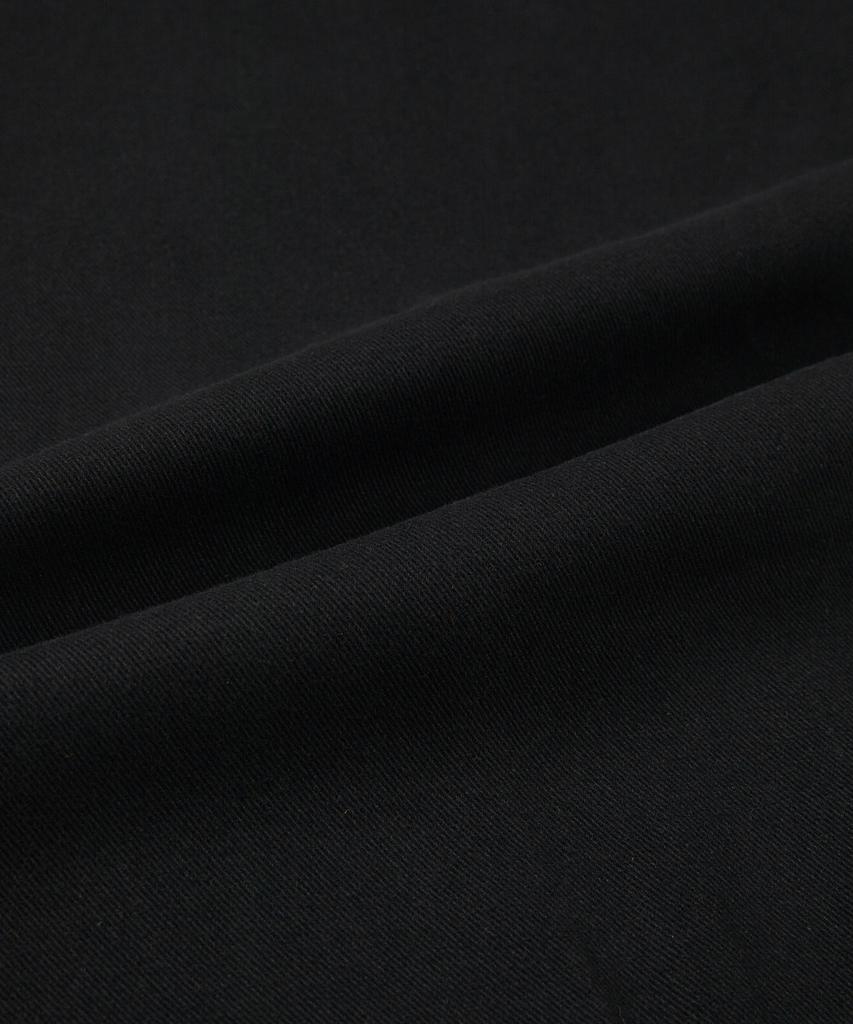 WEST GRAND BOULEVARD Wide Curved Line Cotton Pants Black
