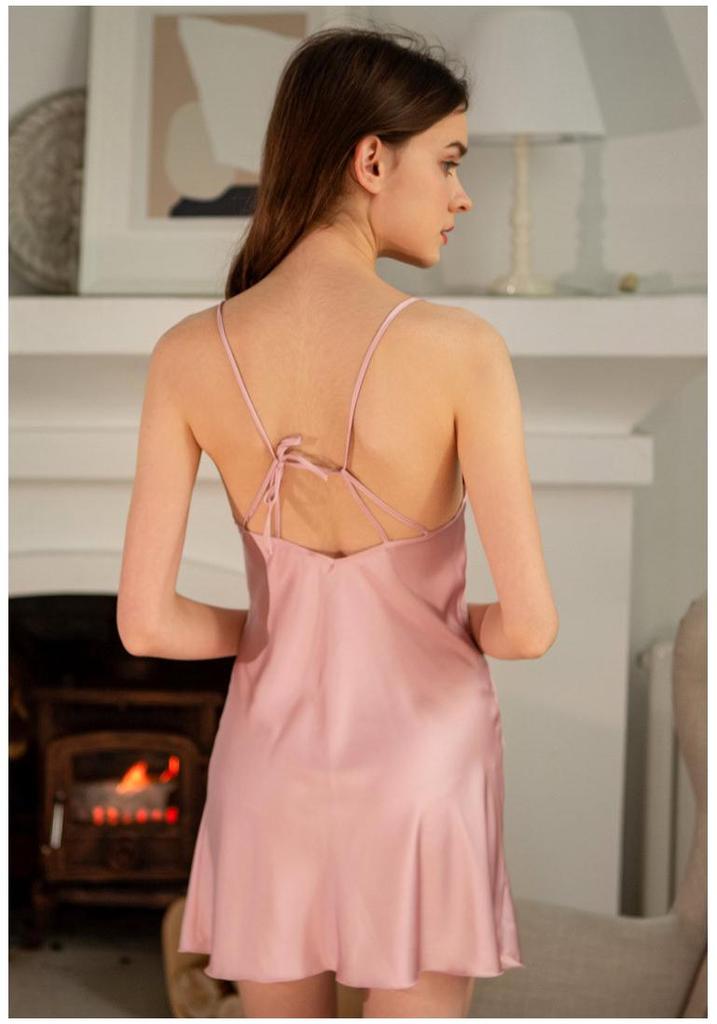 P9800 Summer Lace Women's Nightwear Set: Sexy Padded Camisole, Silk Robe & Pajamas