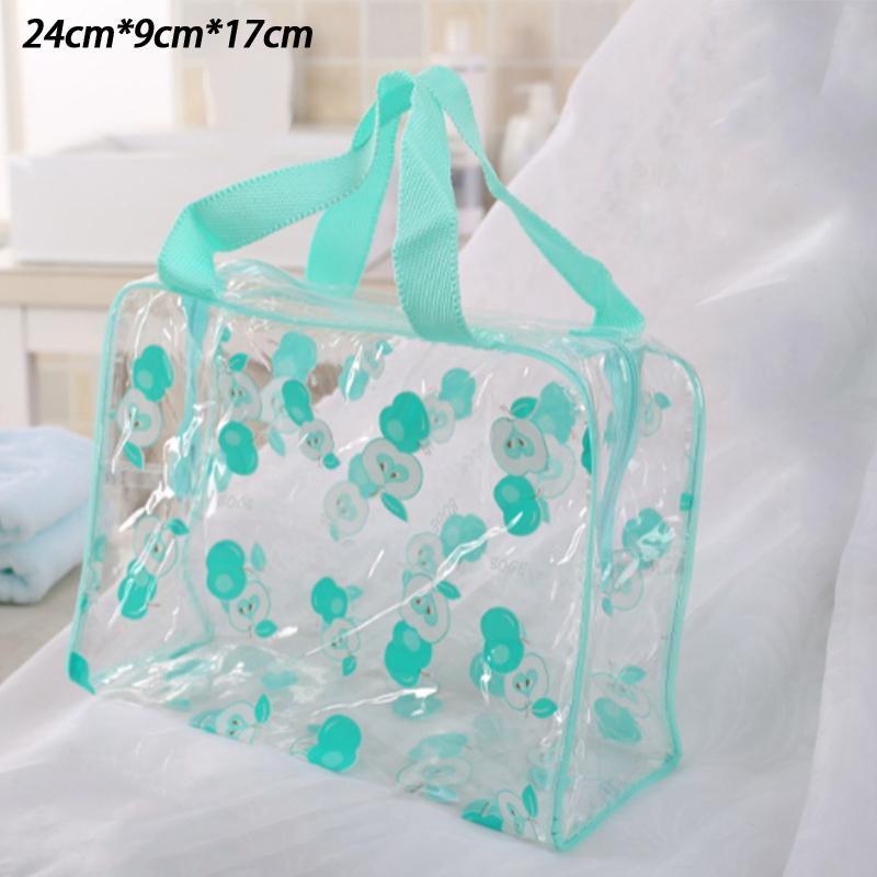 

New 1pc Creative Design Transparent Makeup Case For Sweet Bag Organizer Cute Large Capacity Cosmetic Bag Portable Lipstick Bag зелёный
