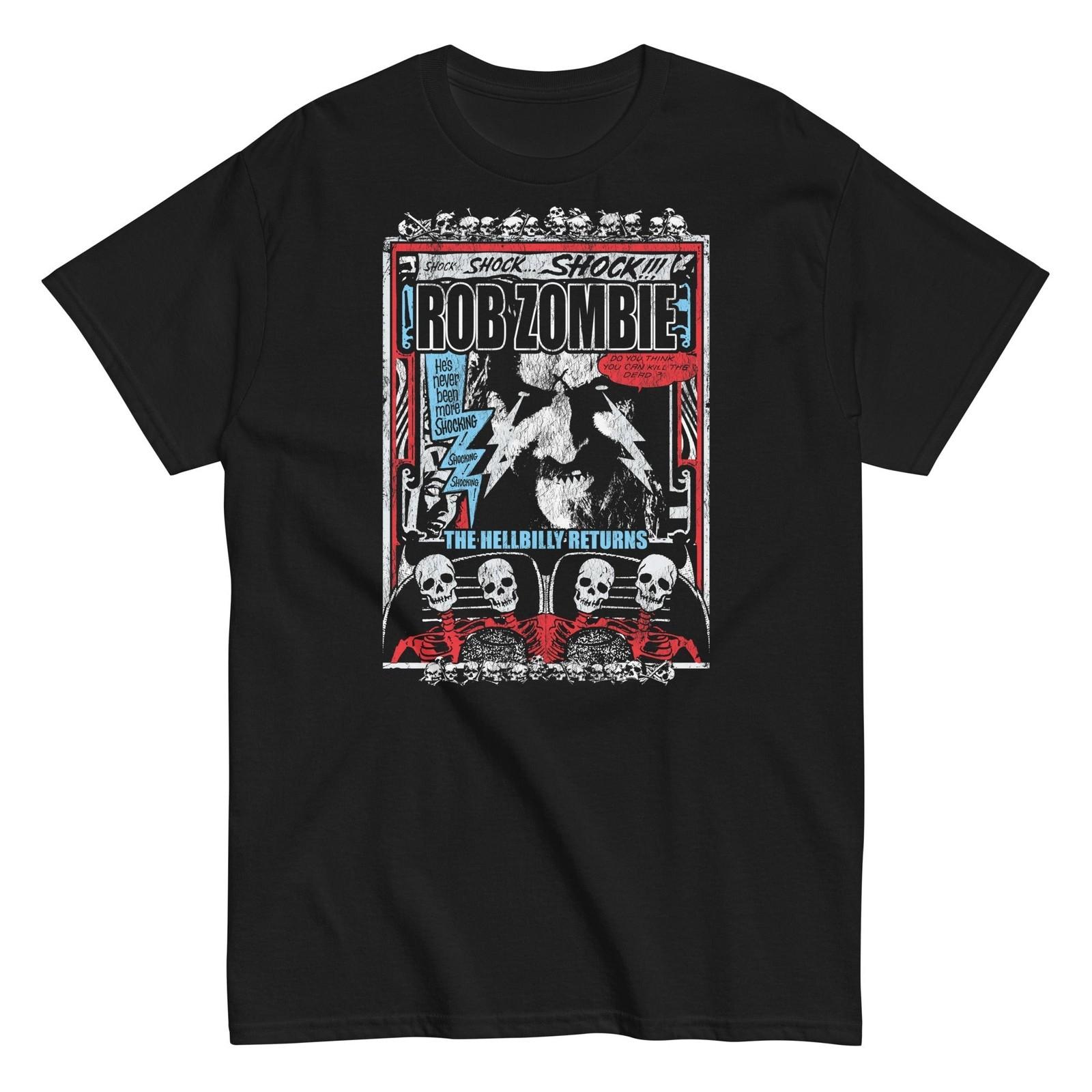 MerchMoment Rob Zombie Comic Book T-Shirt T-Shirt Black New S