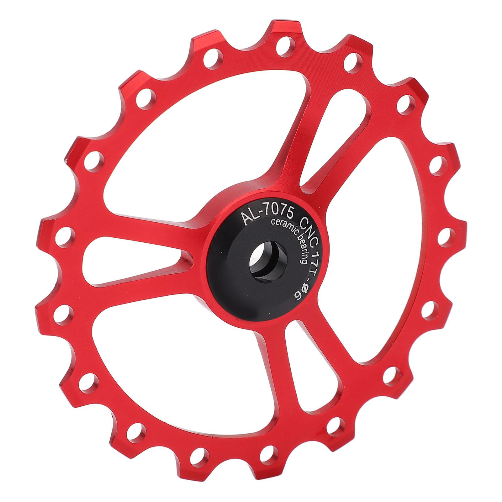 MEIJUN 17T Керамическое направляющее колесо заднего переключателя Алюминиевый сплав Шкив заднего переключателя для дорожного горного велосипедаКрасный красный