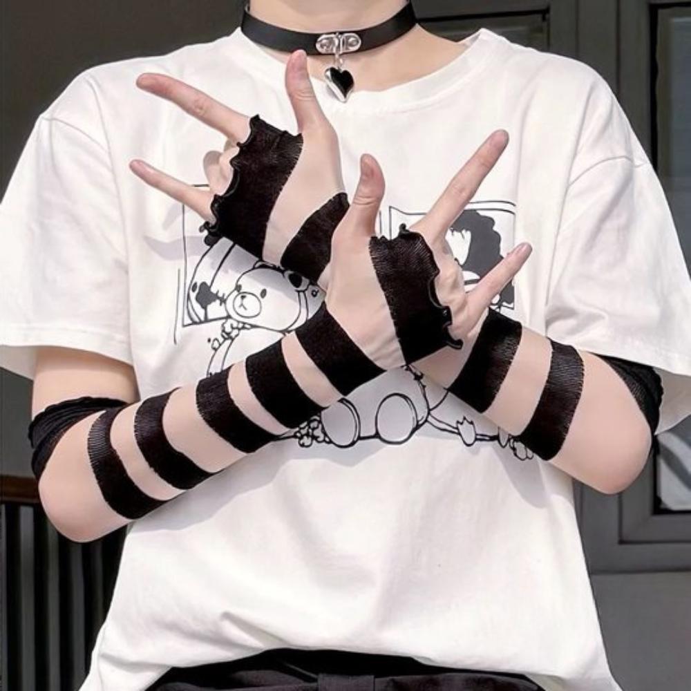 Y2K Bandages Arm Sleeves Punk Subculture Gloves Strapping Bandage Fingerless Gloves  Cosplay