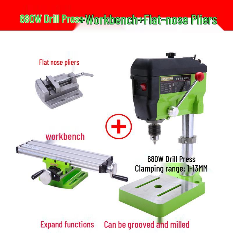 Mini Precision High-Speed Bench Drill: Multifunctional Compact Tabletop Press for Bead Making and Milling
