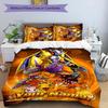 3pcs Digimon Cover Set - Personalized Name, HD Printed Bedding with 1 Cover and 2 Pillowcases - Perfect for Home Decor, Easy Care