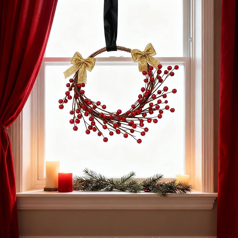 12Pcs 35/40cm Simulated Red Berry Artificial Red Berries Fruit Wedding Home Table Party Decor Christmas New Year DIY Bouquet