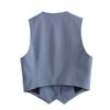 Loose Solid Womens Color Formal Vest Deep V Neck Singlebreasted Sleeveless Cardigan Ol Commute Office
