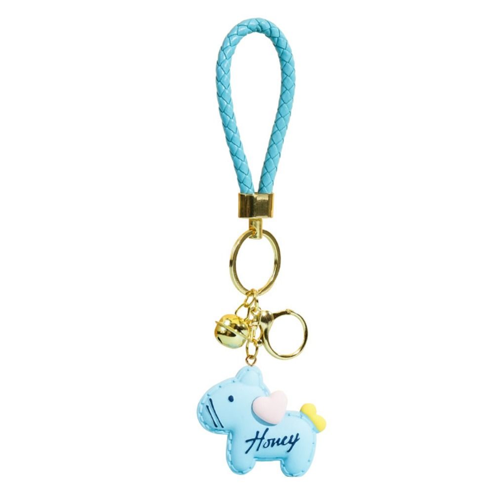 Small Bell Horse Pendant Heart New Year Keychain Fashion Bag Pendant Ornaments  Bag Decor