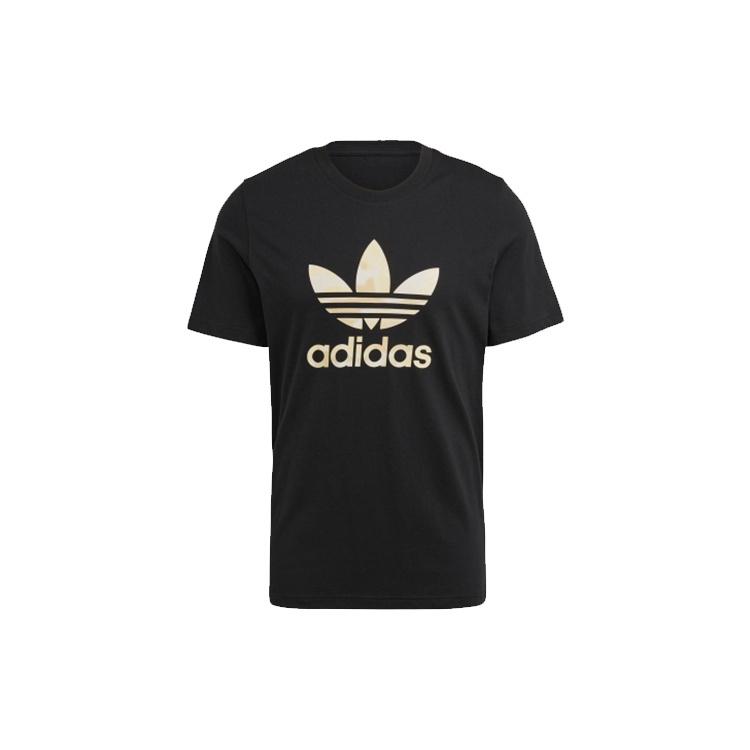 adidas originals Camo Infill Tee Casual Sports Round Neck Short Sleeve Black Men s GN1856 S