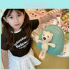 Adorable Children's Cute Bear Backpack Lightweight Canvas Mini Bag For Kids School