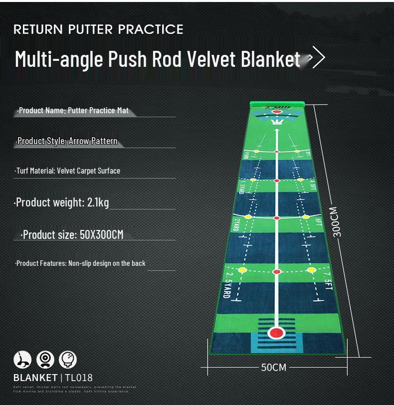 Qingzhou Golf Practice Mat with Putter - Top-Selling Korean Design