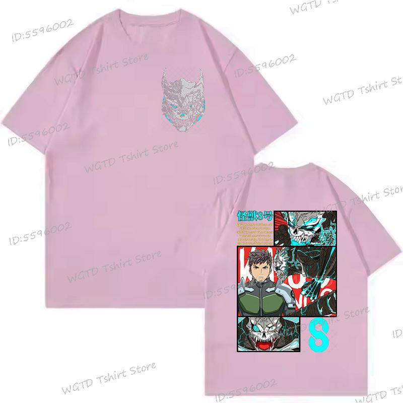 Japan Anime Kaiju No 8 T-shirts for Men Harajuku Vintage O-Neck Short Sleeve Tee Men Women Monster 8 Fashion Casual Tops Tees