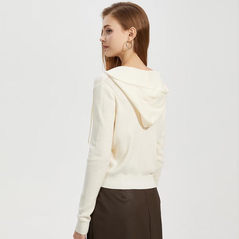 Tatu Women's Hooded Double-Zip Knit Cardigan