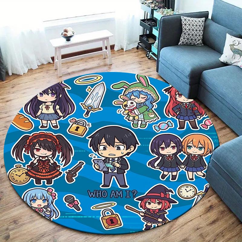 Date Live Round Area Rug Carpet Rug For Living Room Bedroom Sofa Playroom Decor Nonslip Floor Mat