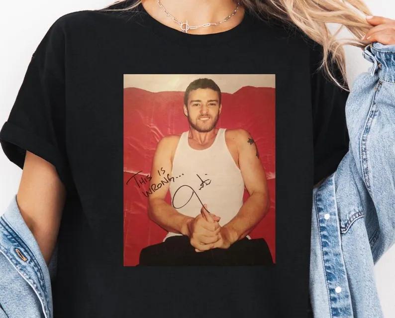 NSYNC Justin Timberlake Maglietta Unisex Nera Taglia Completa Regalo Natale D2040