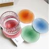 1PCS Gradient Color Drink Cup Coasters for Acrylic Round Heat Insulation Coffee Mugs  Pad Kitchen Tableware