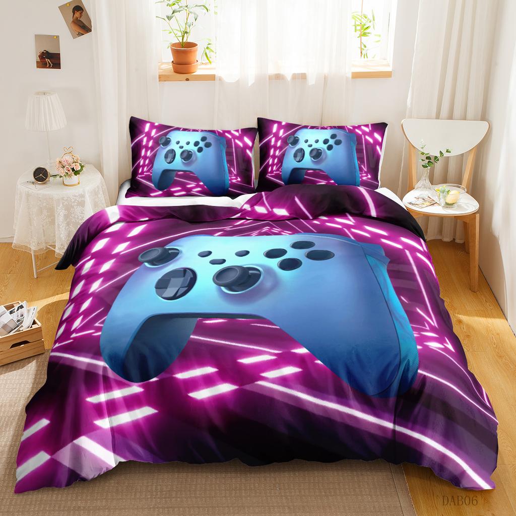 Kit Gamepad 3D Digital Printing Quilt Cover E-Sports Boy Bedding Three-Piece Set
