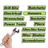 Tool Box Labels Magnet Reusable Magnetic 12-Piece Steel Tool Box Organize Magnet Tags For Organization Identifying Positioning