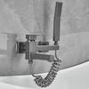 Brass Black Wall-Mounted Hot and Cold Mixed Type Bathtub Spout Hand Spray Shower Seat Gray White Chrome Bathroom Faucet