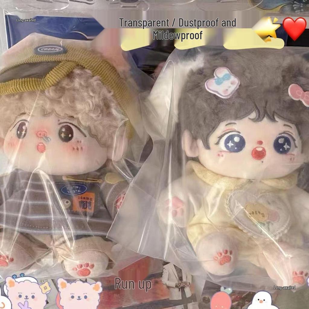 Large HD Clear Cotton Doll Storage & Dustproof Drawstring Bag