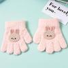 Kids' Winter Warm Five-Finger Gloves for Boys & Girls - Cute, Cold-Proof, Ideal for Cycling & Writing in Autumn/Winter