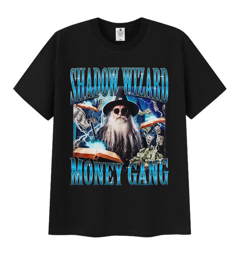 

Humor Shadow Wizard Money Gang Graphic T Shirt Funny Hip Hop Wizard Gift Meme Short Sleeve T-Shirt Summer O-Neck Cotton T-Shirts 4XL