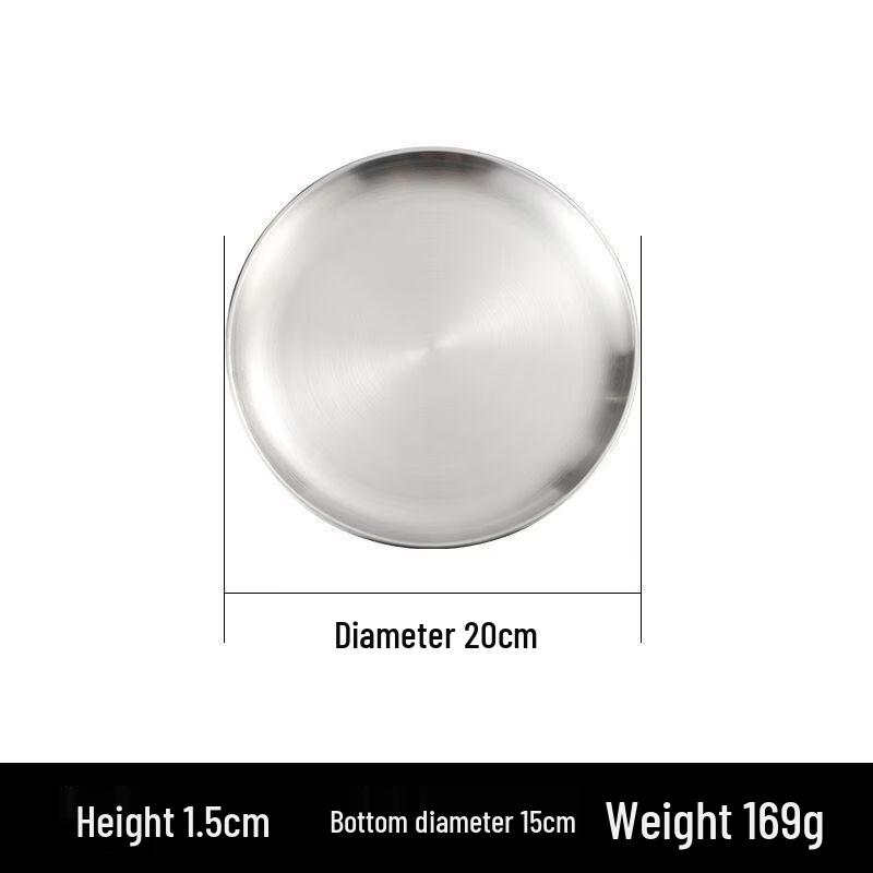 Korean Style Stainless Steel Round BBQ Plate