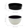 padou Design Wood Grain Lunch Bowl Large Microwave and Dishwasher Safe Bottom [cuisine] (BR) Capacity, (Top Rack 280ml, Rack 420ml, Total 700ml)