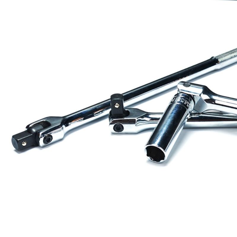 Heavy Duty 1/2 F Rod 15/18" Force Bar Activity Head Socket Wrench with Strong Force Lever Steering Handle for Repairing