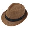 Frühling Sommer Eltern Kind Leinen Stroh Atmungsaktive Kappe Herren Reise Sonnenschutz Band Dekoration Sonnenschutz Jazz Hut Sonnenhut F58