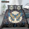 Comforter Moth Butterfly Moon Divination Style Comforter With King Queen Size For Teen Adults Bedding Set