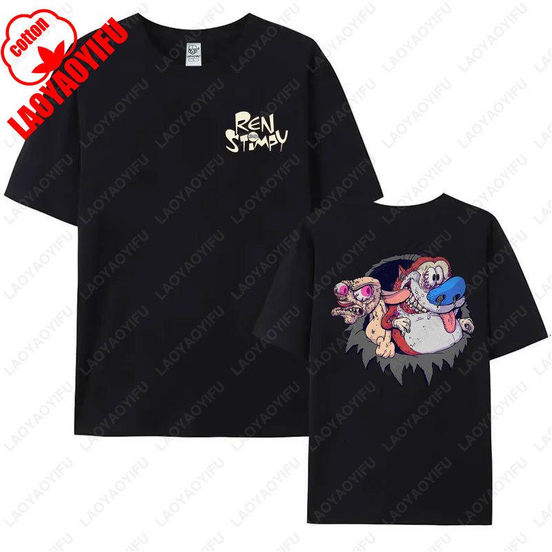 Ren and Stimpy Adulting Whats That TShirt High Quality Cotton Shirt Mens Womens Camisetas Trending Hipster Cotton Unisex Tee