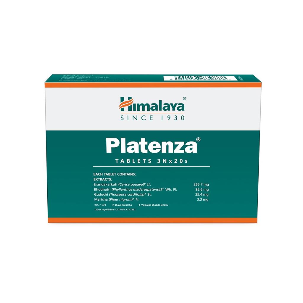 Himalaya Platenza Tablets 3x20’s Natural Wellness Support For Urinary Comfort And Healthy Platelet Balance, Herbal Supplement Pack