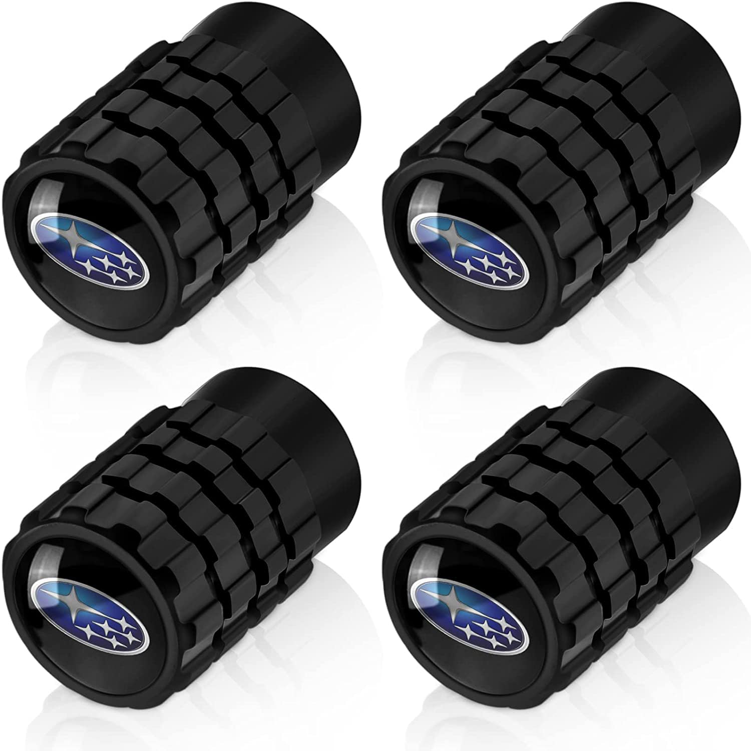 

Air Valve Cap, Subaru, High-Grade Alloy, for Cars and Motorcycles, Tire Valves, Set of 4, Subaru, Black Subaru чёрный